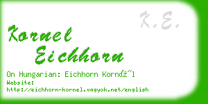 kornel eichhorn business card